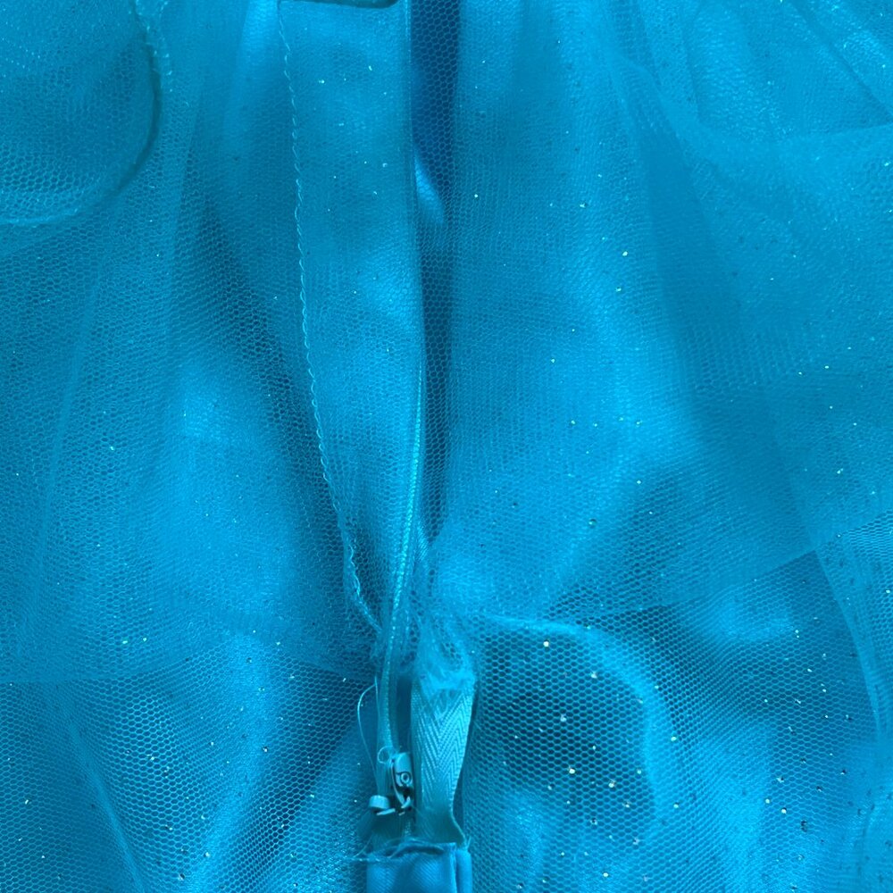 Hanna S Pre- Owned Aqua Mini Party Dress size 8 - Picture 12 of 13